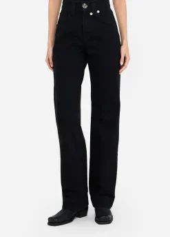 Liu Jo Jean droit avec perles de verre|Femme Jeans Droit