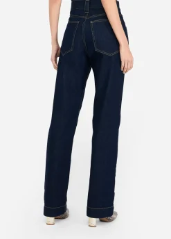 Liu Jo Jean droit avec perles de verre|Femme Jeans Droit