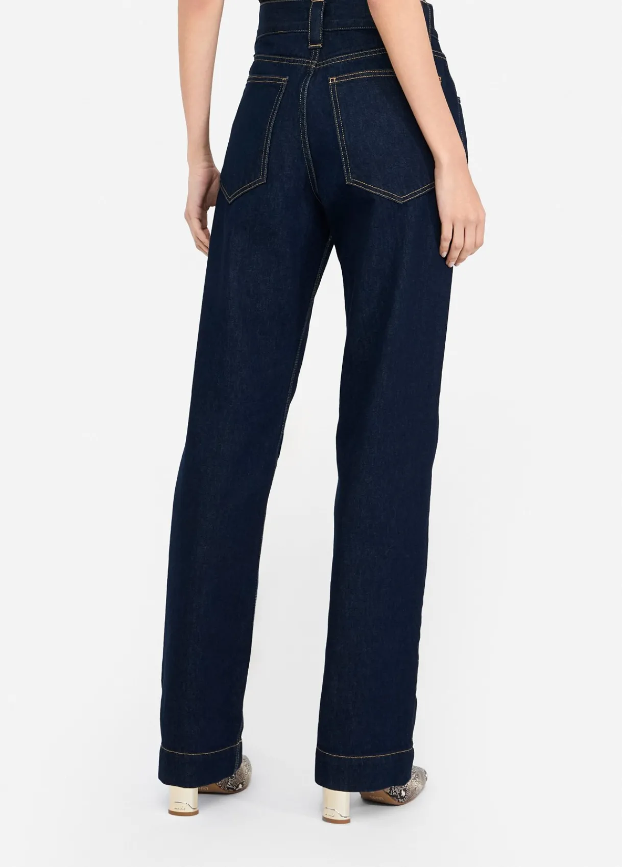 Liu Jo Jean droit avec perles de verre|Femme Jeans Droit