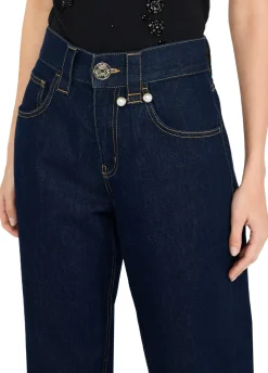 Liu Jo Jean droit avec perles de verre|Femme Jeans Droit