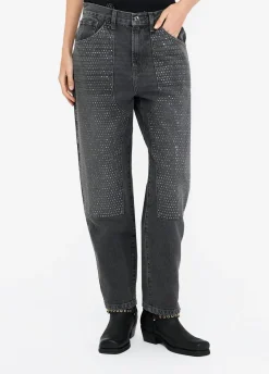 Liu Jo Jean droit avec strass|Femme Jeans Slim