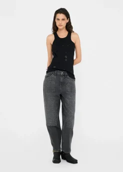 Liu Jo Jean droit avec strass|Femme Jeans Slim