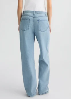 Liu Jo Jean droit bleu clair avec charm bijou|Femme Jeans Droit