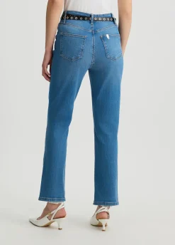 Liu Jo Jean droit cropped avec ceinture|Femme Jeans Droit