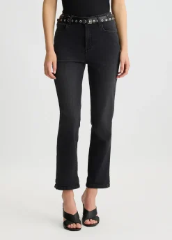 Liu Jo Jean droit cropped avec ceinture|Femme Jeans Droit