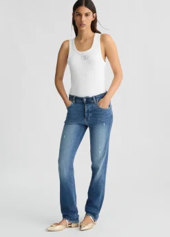 Liu Jo Jean droit taille haute|Femme Jeans Droit