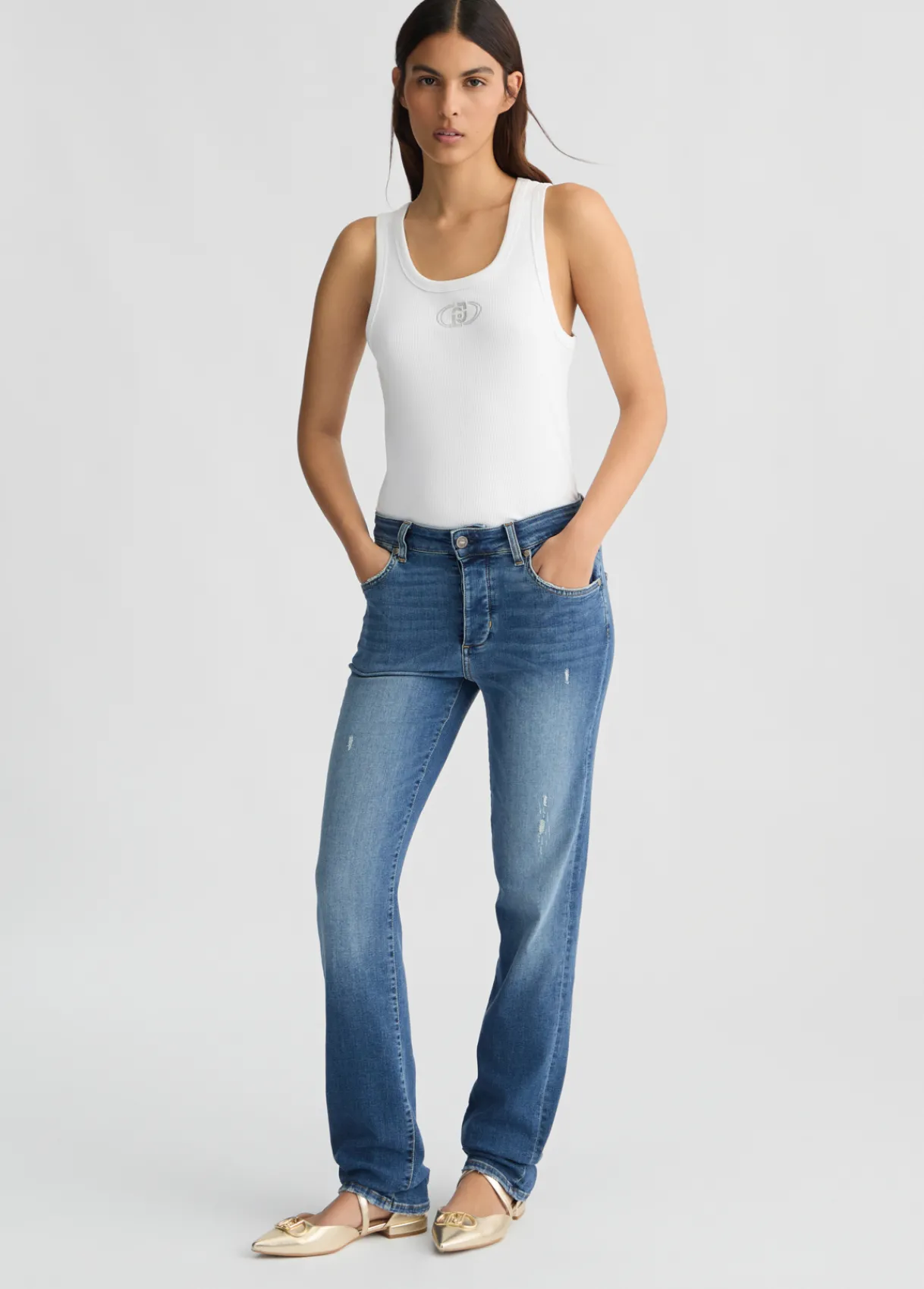 Liu Jo Jean droit taille haute|Femme Jeans Droit