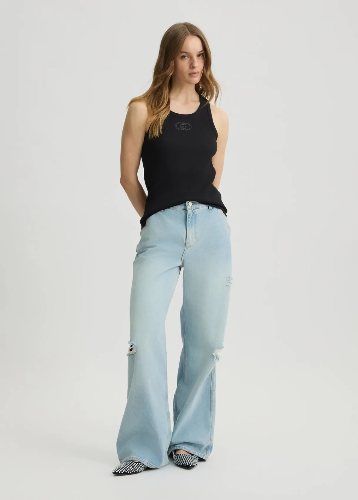 Liu Jo Jean flare avec petites déchirures|Femme Jeans Patte D'Eph