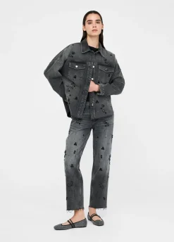 Liu Jo Jean jambe droite avec strass|Femme Jeans Droit