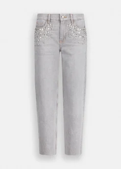 Liu Jo Jean jambe droite avec strass|Femme Jeans Droit