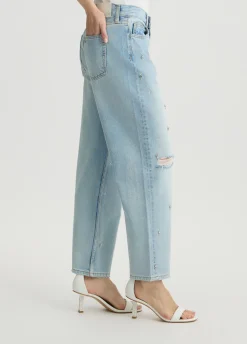 Liu Jo Jean jambe droite avec strass|Femme Jeans Droit