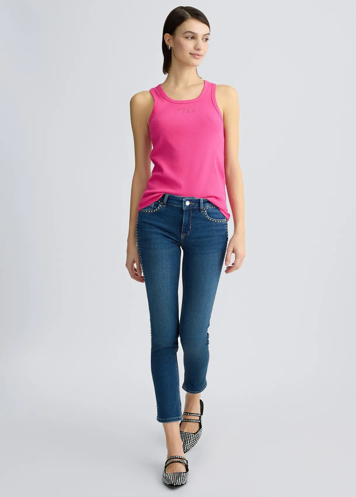 Liu Jo Jean skinny avec clous|Femme Jeans Skinny