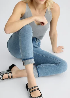 Liu Jo Jean skinny avec revers|Femme Jeans Skinny