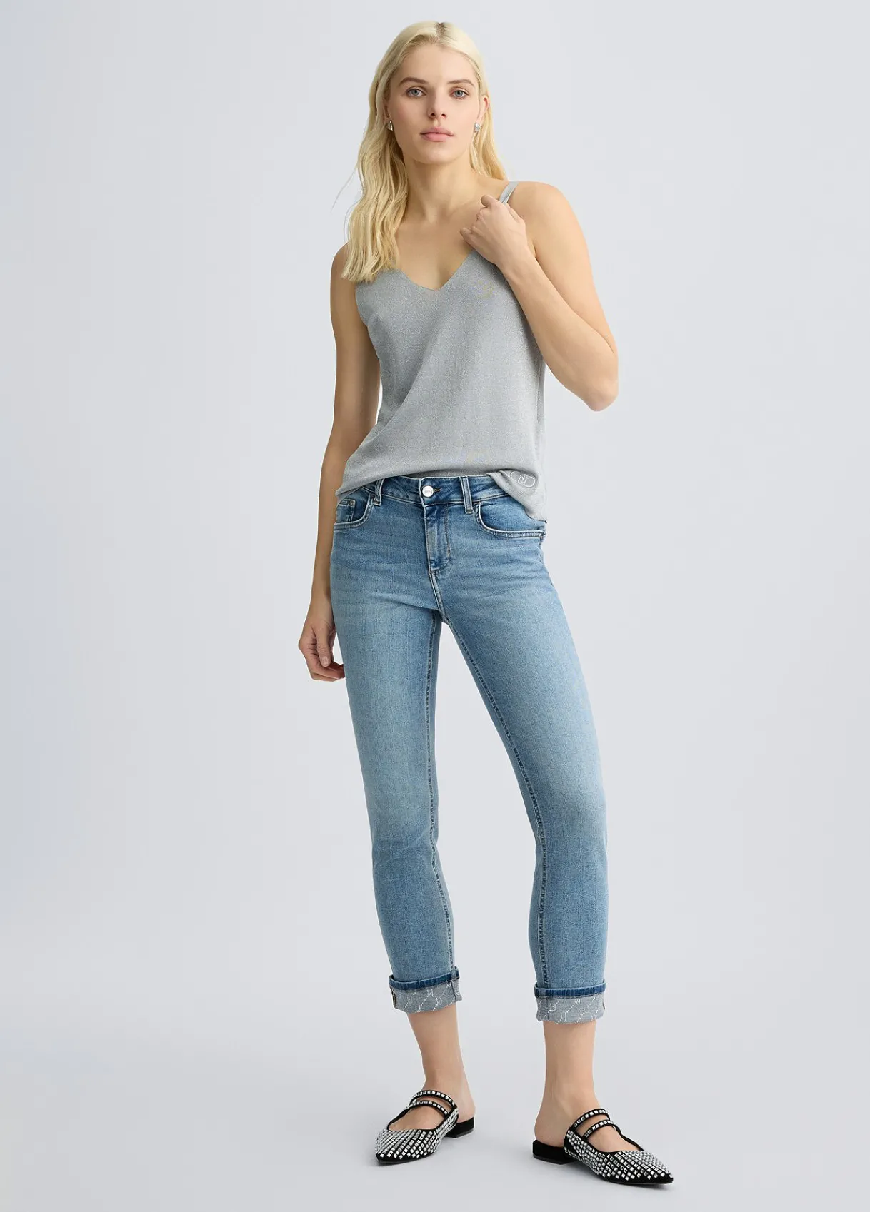 Liu Jo Jean skinny avec revers|Femme Jeans Skinny