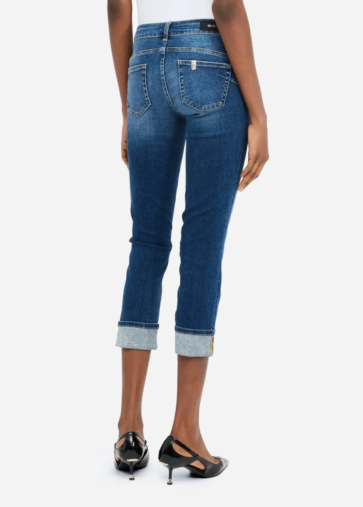 Liu Jo Jean skinny avec revers|Femme Jeans Skinny