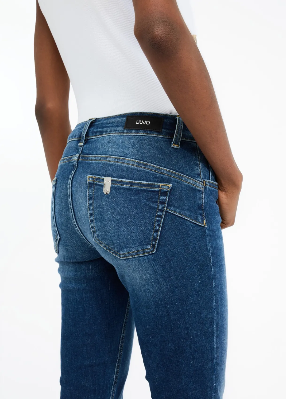 Liu Jo Jean skinny avec revers|Femme Jeans Skinny