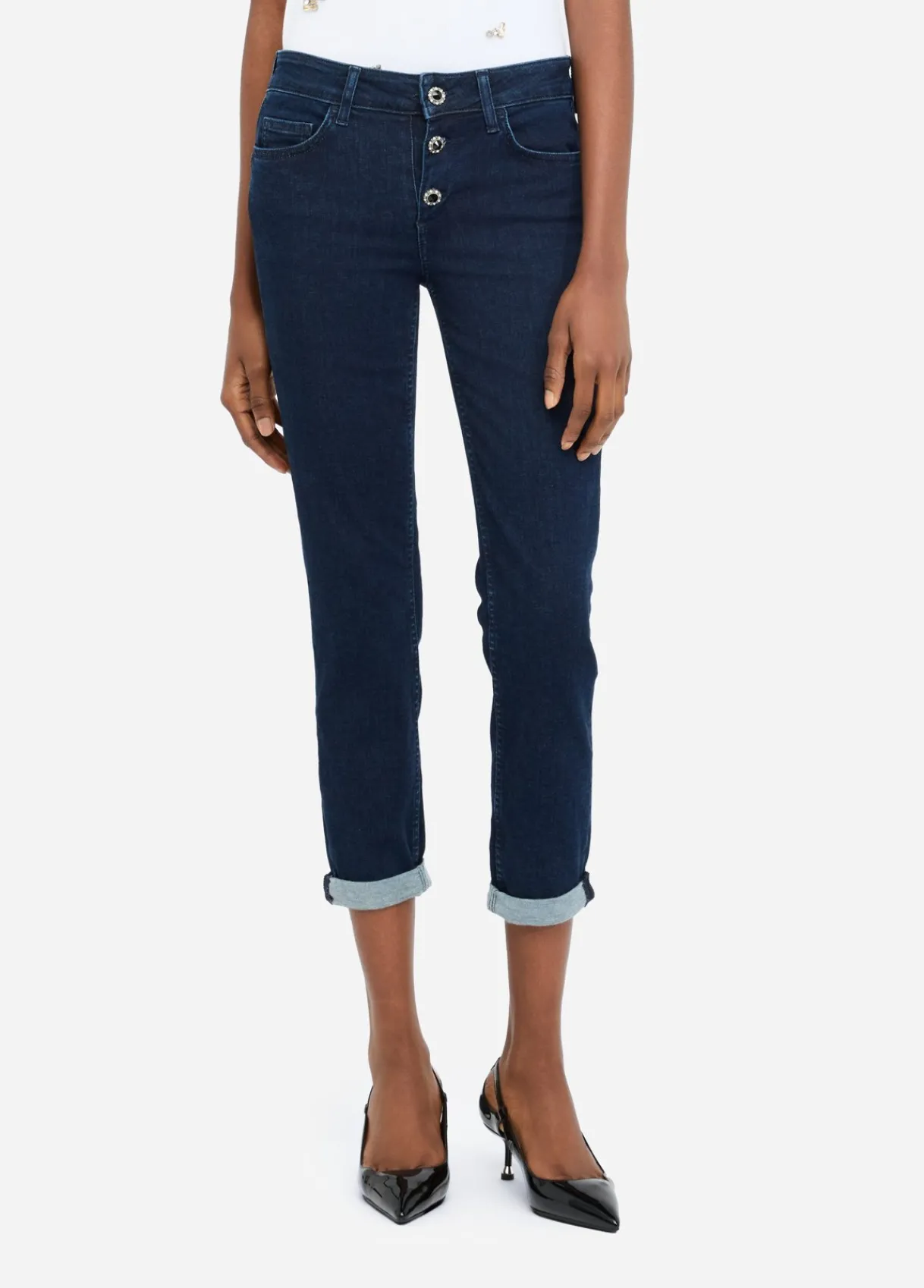 Liu Jo Jean skinny avec revers|Femme Jeans Skinny
