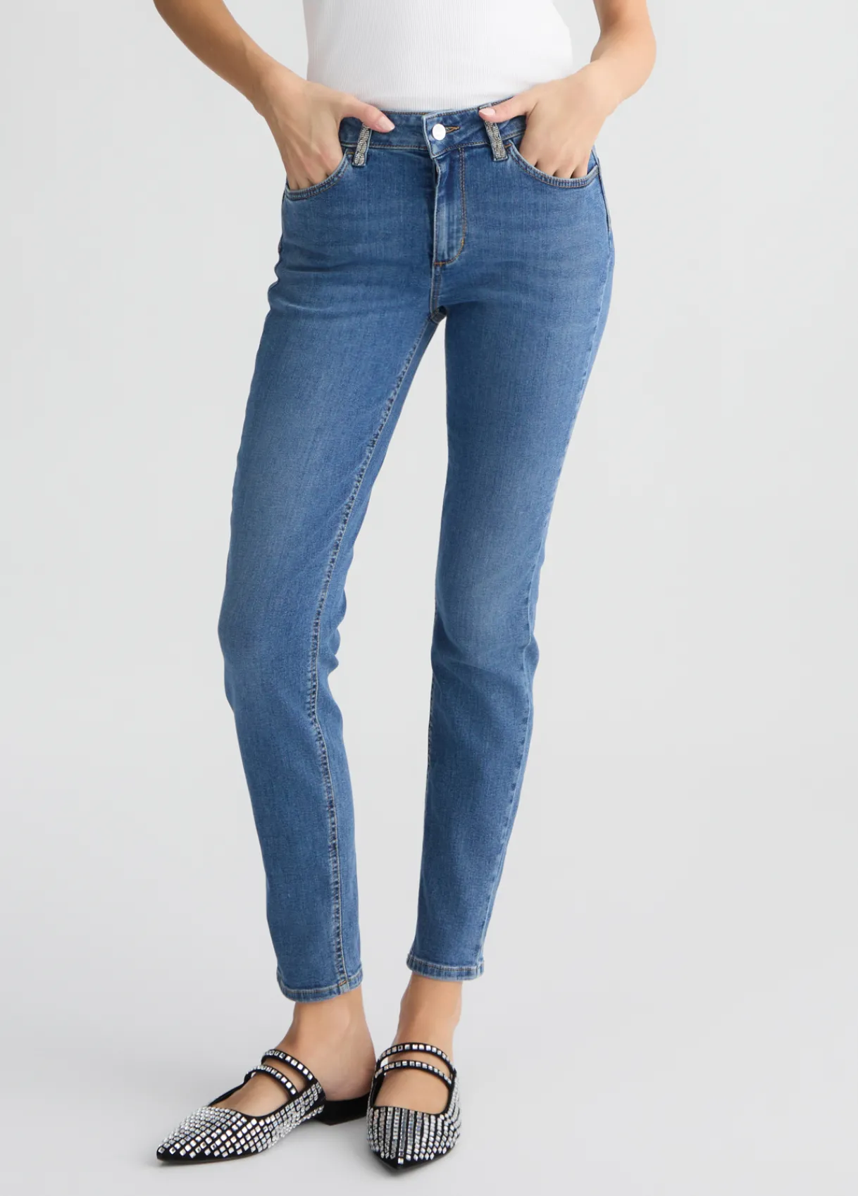 Liu Jo Jean skinny avec strass|Femme Jeans Skinny