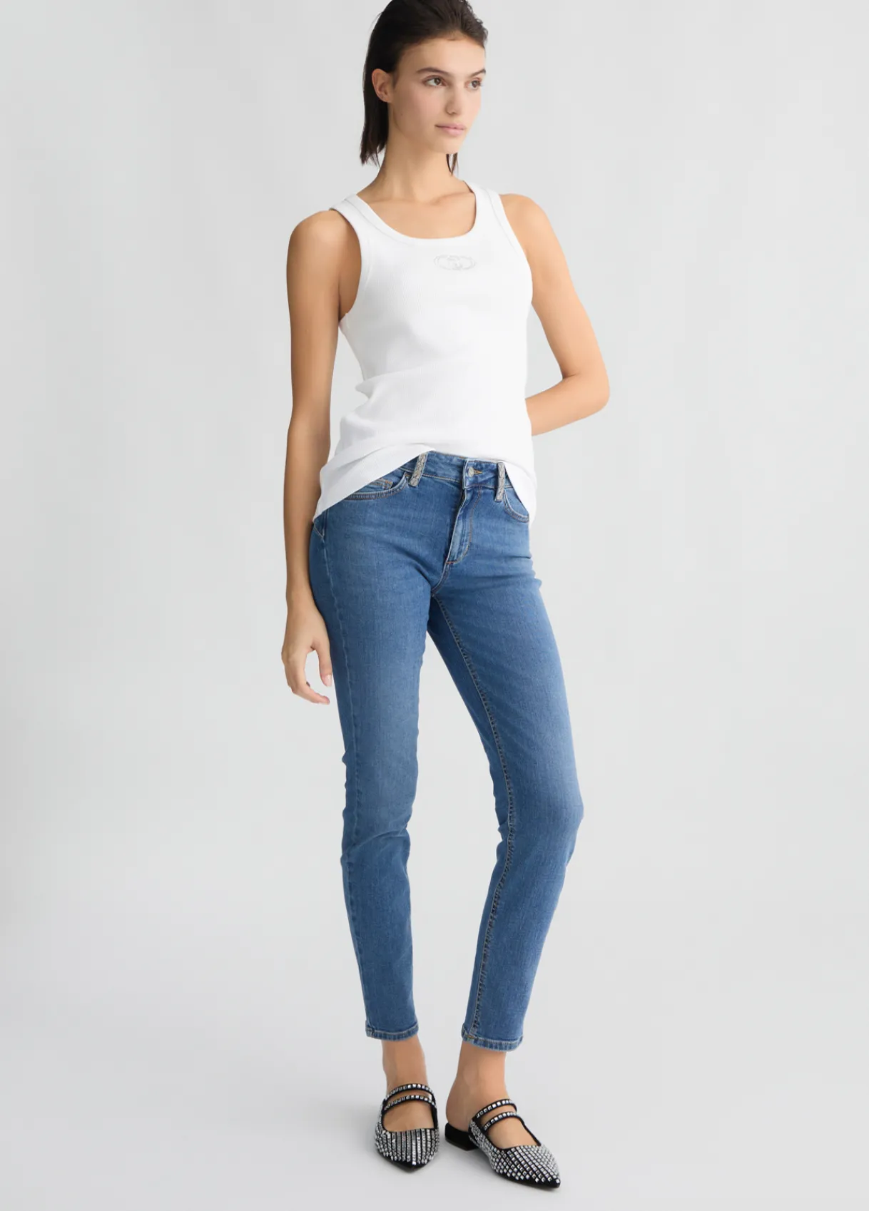 Liu Jo Jean skinny avec strass|Femme Jeans Skinny