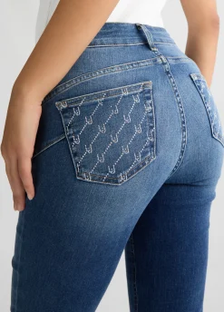 Liu Jo Jean skinny bleu à strass|Femme Jeans Skinny