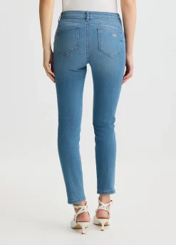 Liu Jo Jean skinny en coton effet usé|Femme Jeans Skinny