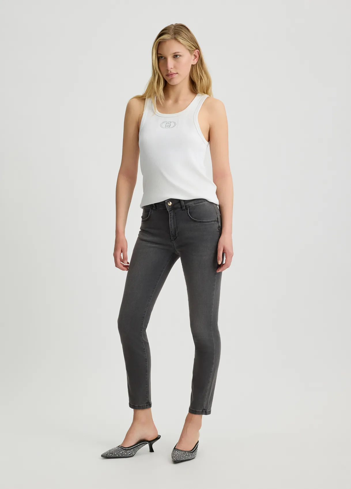 Liu Jo Jean skinny en coton effet usé|Femme Jeans Skinny