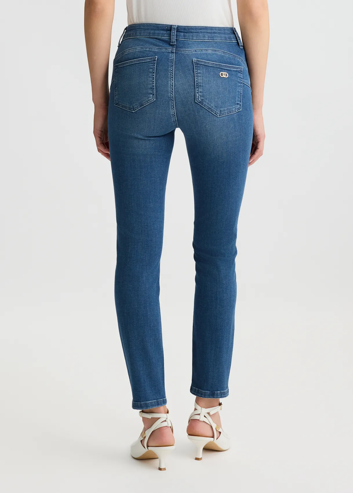 Liu Jo Jean skinny en coton effet usé|Femme Jeans Skinny