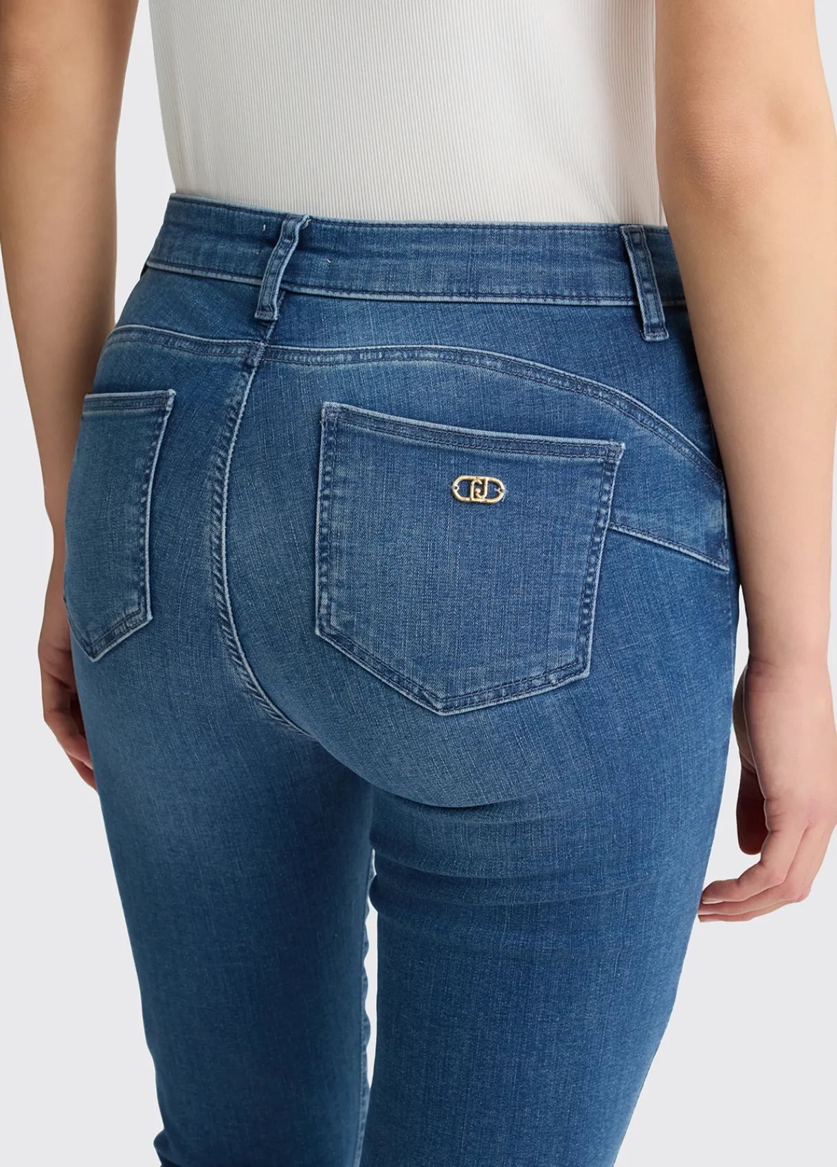 Liu Jo Jean skinny en coton effet usé|Femme Jeans Skinny