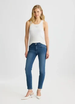 Liu Jo Jean skinny en coton effet usé|Femme Jeans Skinny