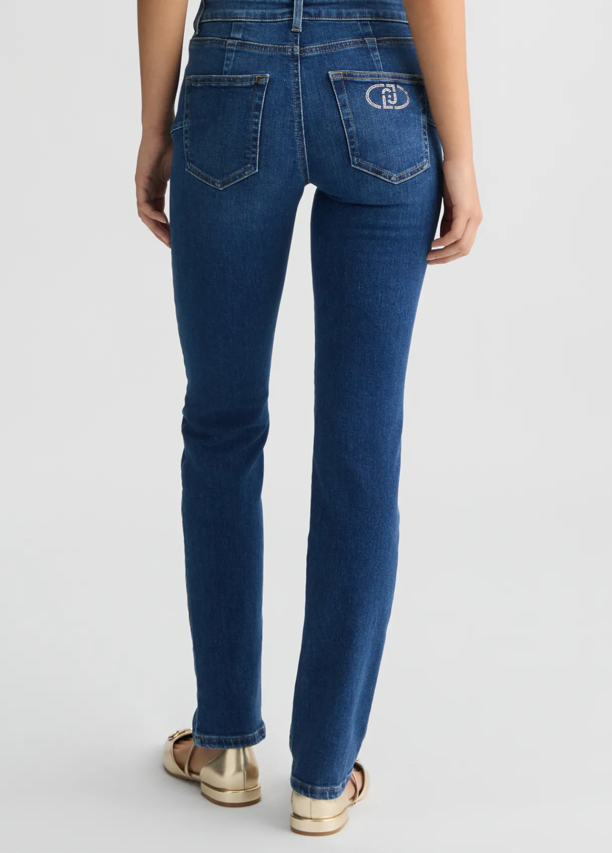 Liu Jo Jean slim foncé avec strass|Femme Jeans Skinny