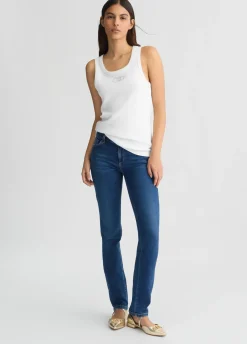 Liu Jo Jean slim foncé avec strass|Femme Jeans Skinny