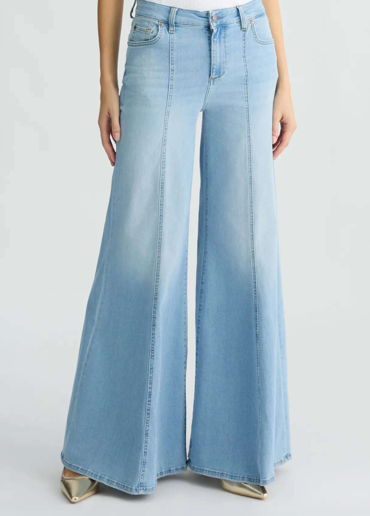 Liu Jo Jean super évasé à taille haute|Femme Jeans Patte D'Eph