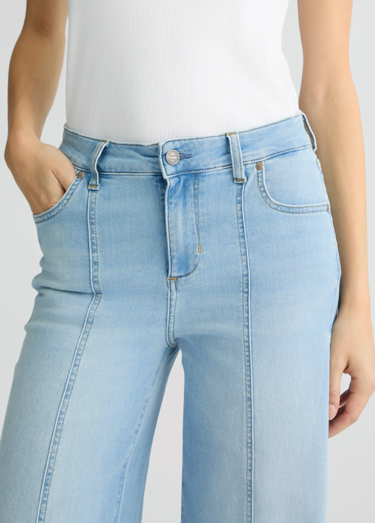 Liu Jo Jean super évasé à taille haute|Femme Jeans Patte D'Eph