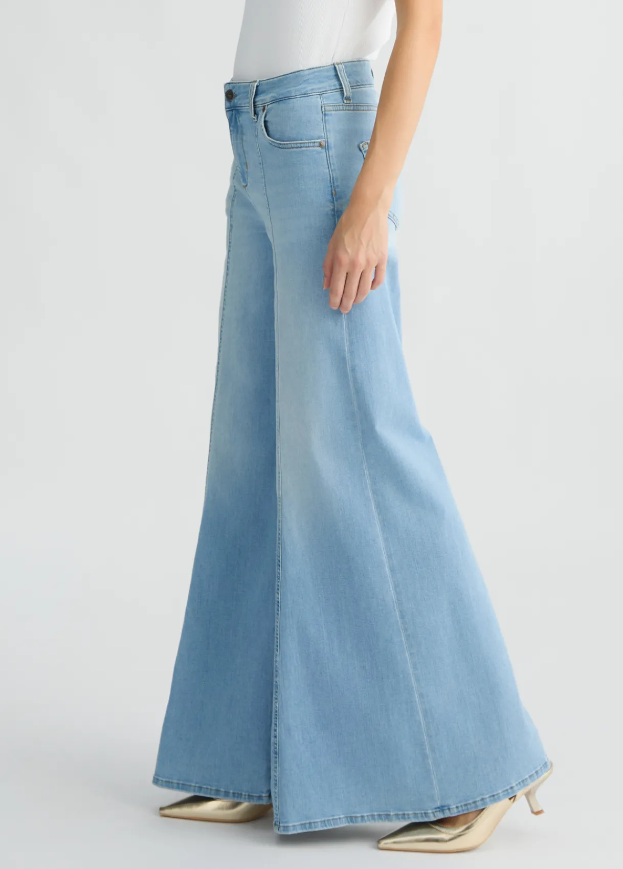 Liu Jo Jean super évasé à taille haute|Femme Jeans Patte D'Eph