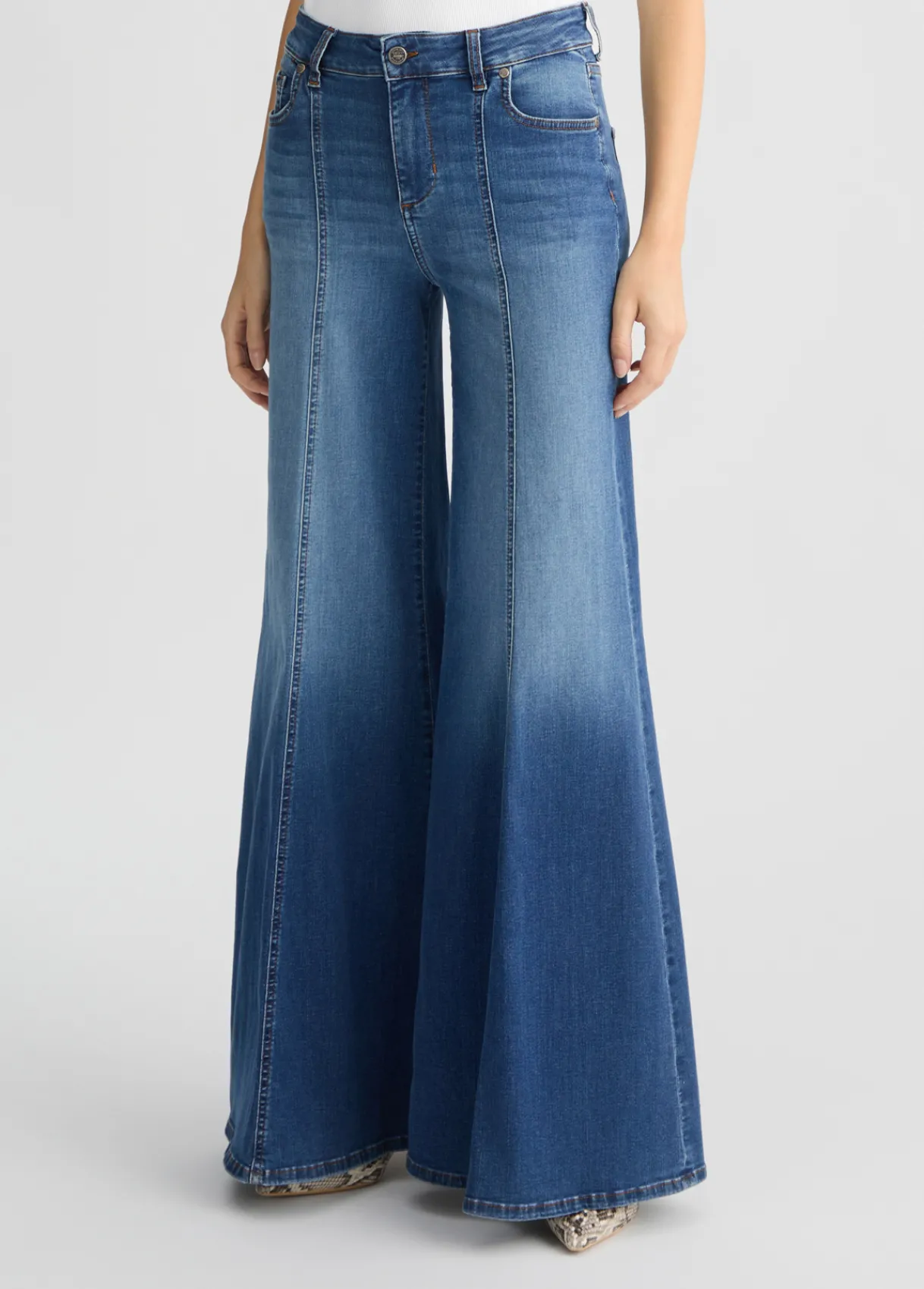 Liu Jo Jean super évasé à taille haute|Femme Jeans Patte D'Eph