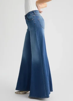 Liu Jo Jean super évasé à taille haute|Femme Jeans Patte D'Eph