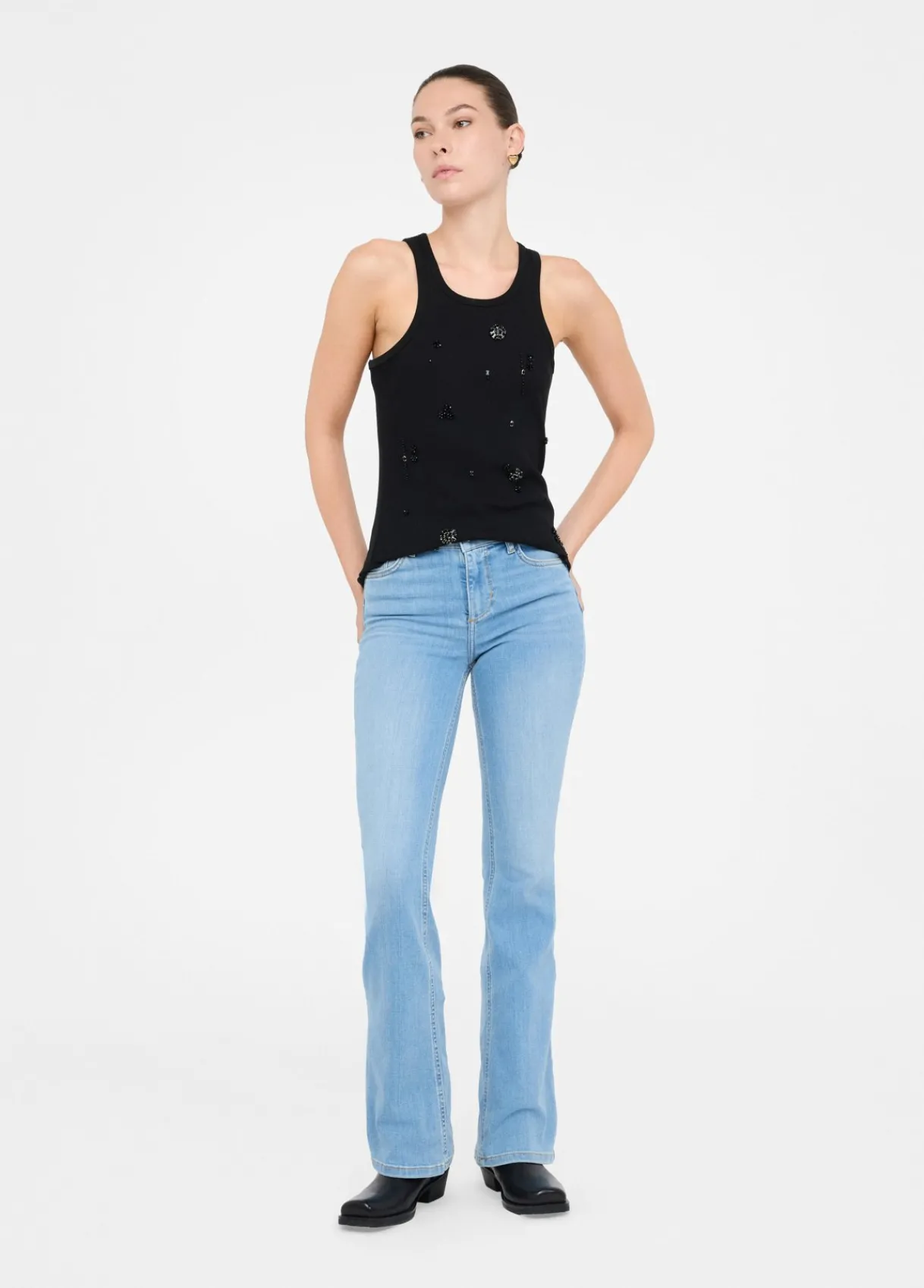 Liu Jo Jean évasé à taille haute|Femme Jeans Patte D'Eph
