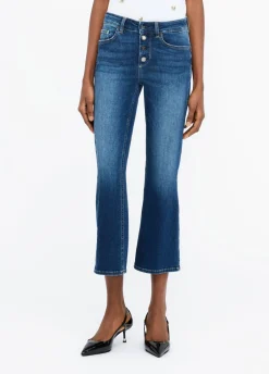 Liu Jo Jean évasé avec boutons bijoux|Femme Jeans Skinny