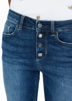 Liu Jo Jean évasé avec boutons bijoux|Femme Jeans Skinny