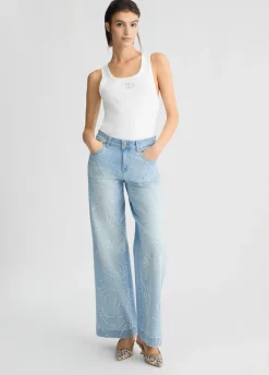 Liu Jo Jean évasé avec clous|Femme Jeans Patte D'Eph