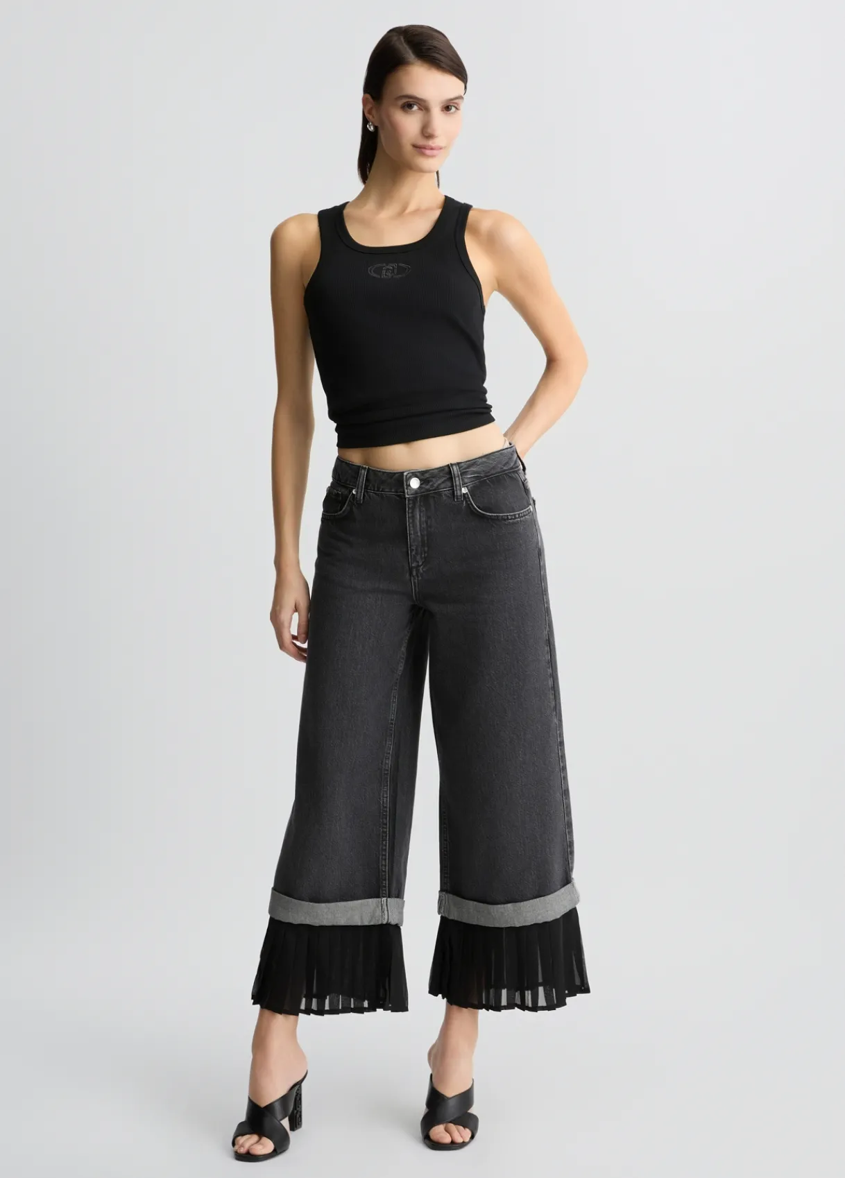 Liu Jo Jean évasé avec ourlet plissé|Femme Jeans Droit