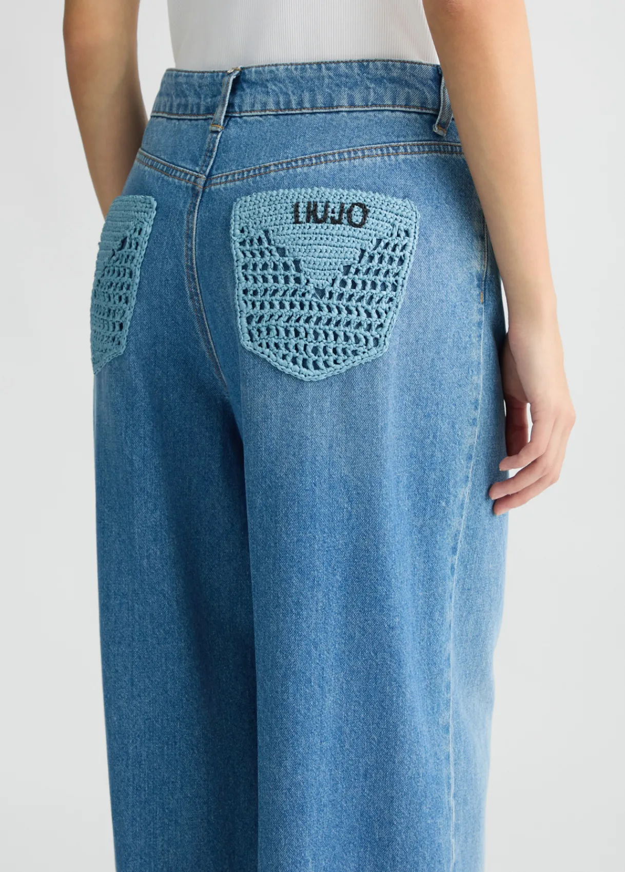 Liu Jo Jean évasé avec poches en crochet|Femme Jeans Patte D'Eph