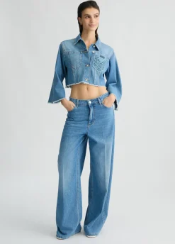 Liu Jo Jean évasé avec poches en crochet|Femme Jeans Patte D'Eph