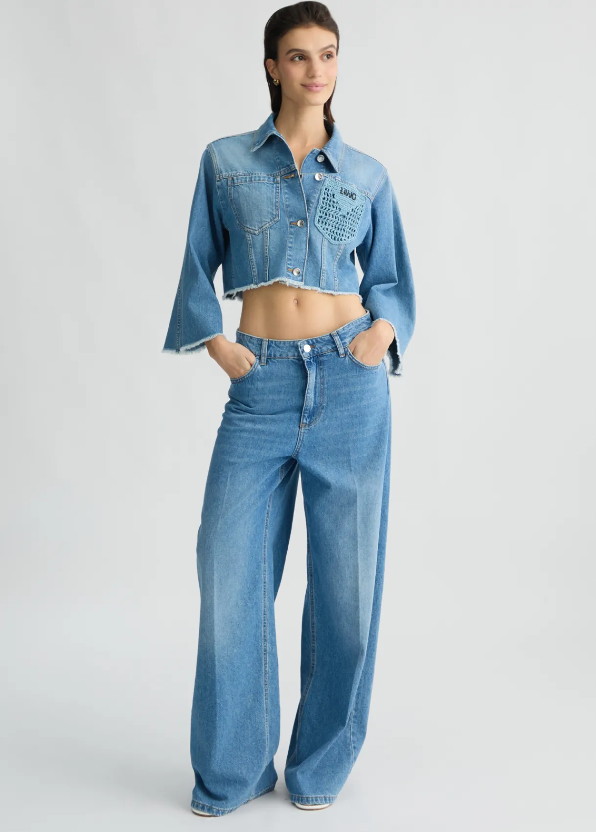 Liu Jo Jean évasé avec poches en crochet|Femme Jeans Patte D'Eph