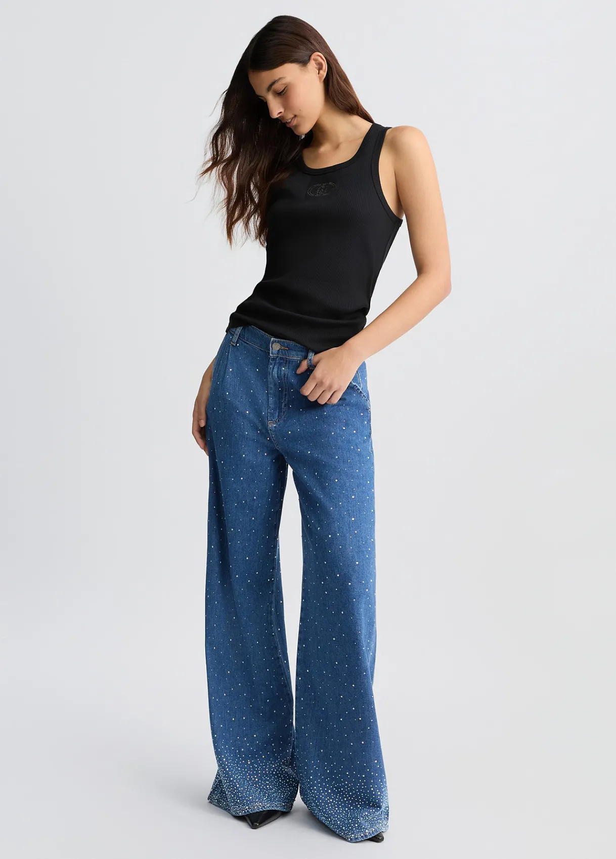 Liu Jo Jean évasé avec strass|Femme Jeans Patte D'Eph