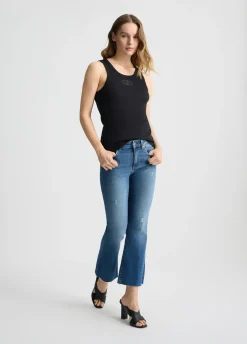 Liu Jo Jean évasé court|Femme Jeans Slim