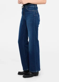 Liu Jo Jean évasé cropped avec ceinture|Femme Jeans Droit
