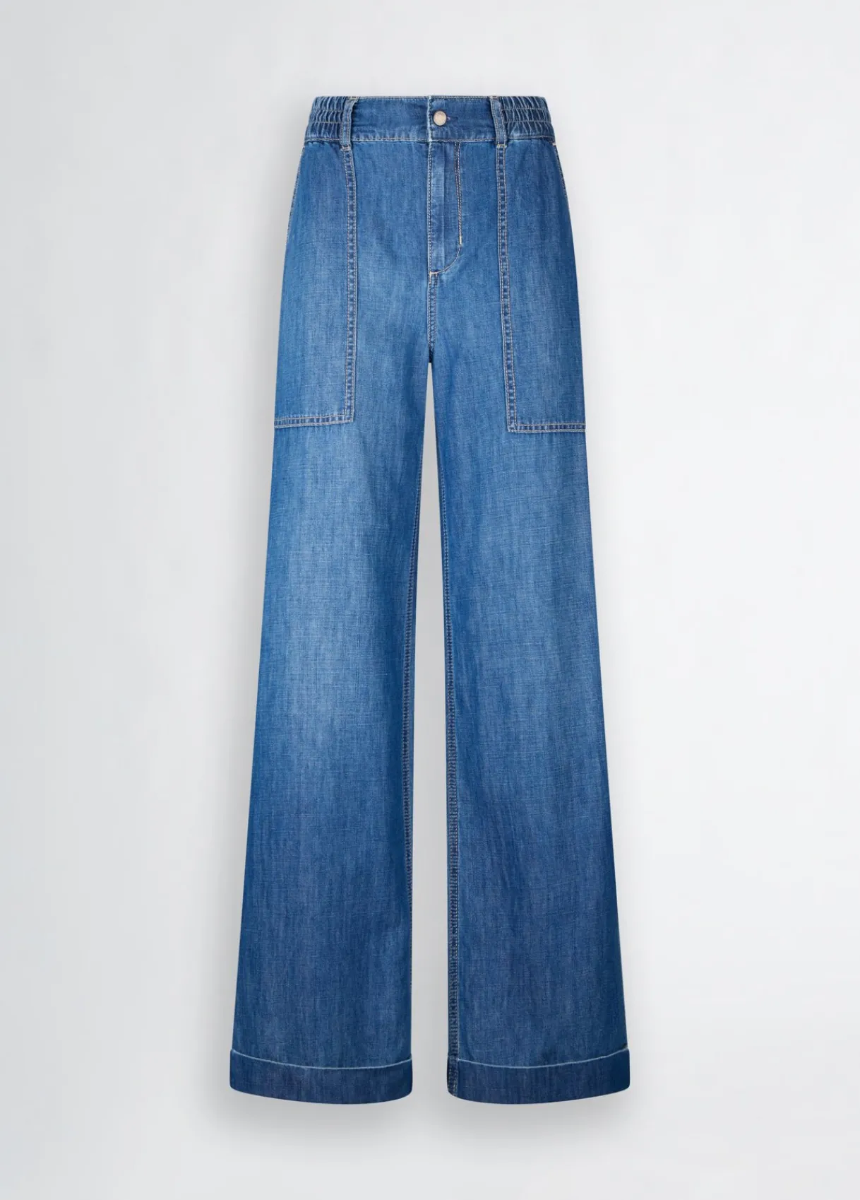 Liu Jo Jean évasé en lin et coton|Femme Jeans Droit