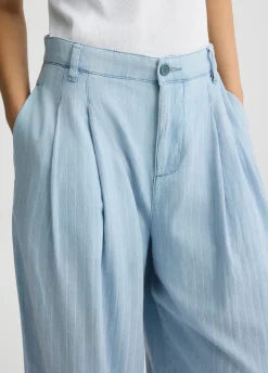 Liu Jo Jeans en denim à rayures craie|Femme Jeans Droit|Tailleurs