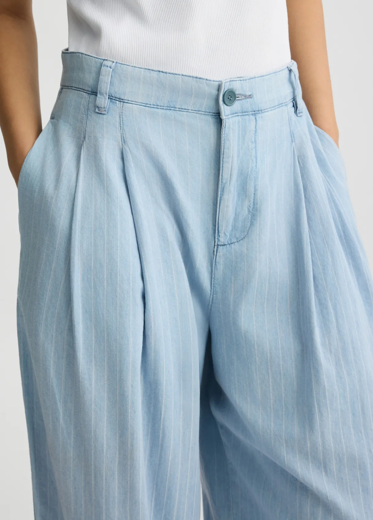Liu Jo Jeans en denim à rayures craie|Femme Jeans Droit|Tailleurs